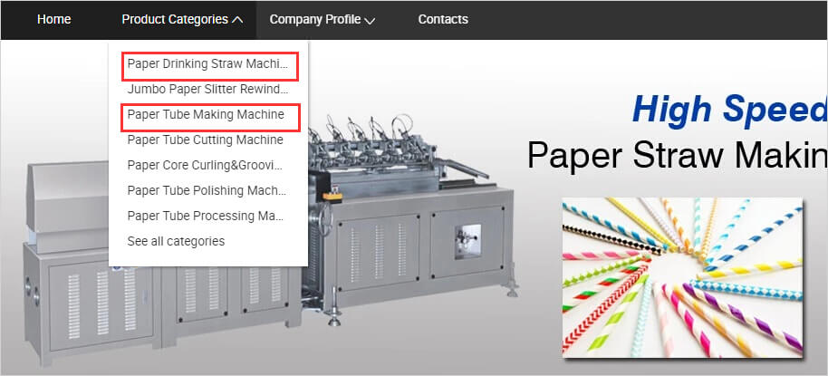 Supplier of drinking paper straw machine