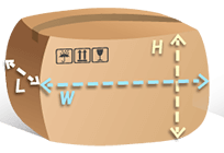 how to calculate the volume of regular carton that swells and bulges