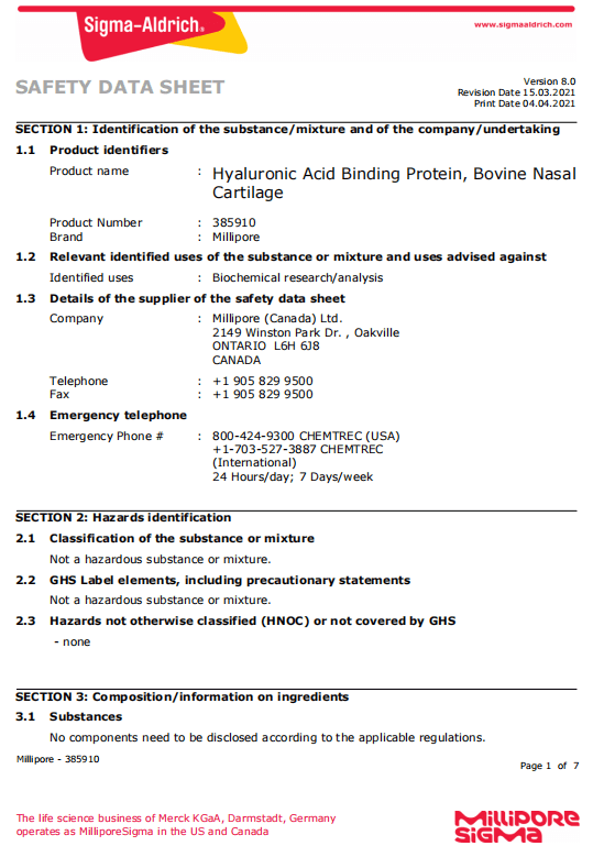 msds page1